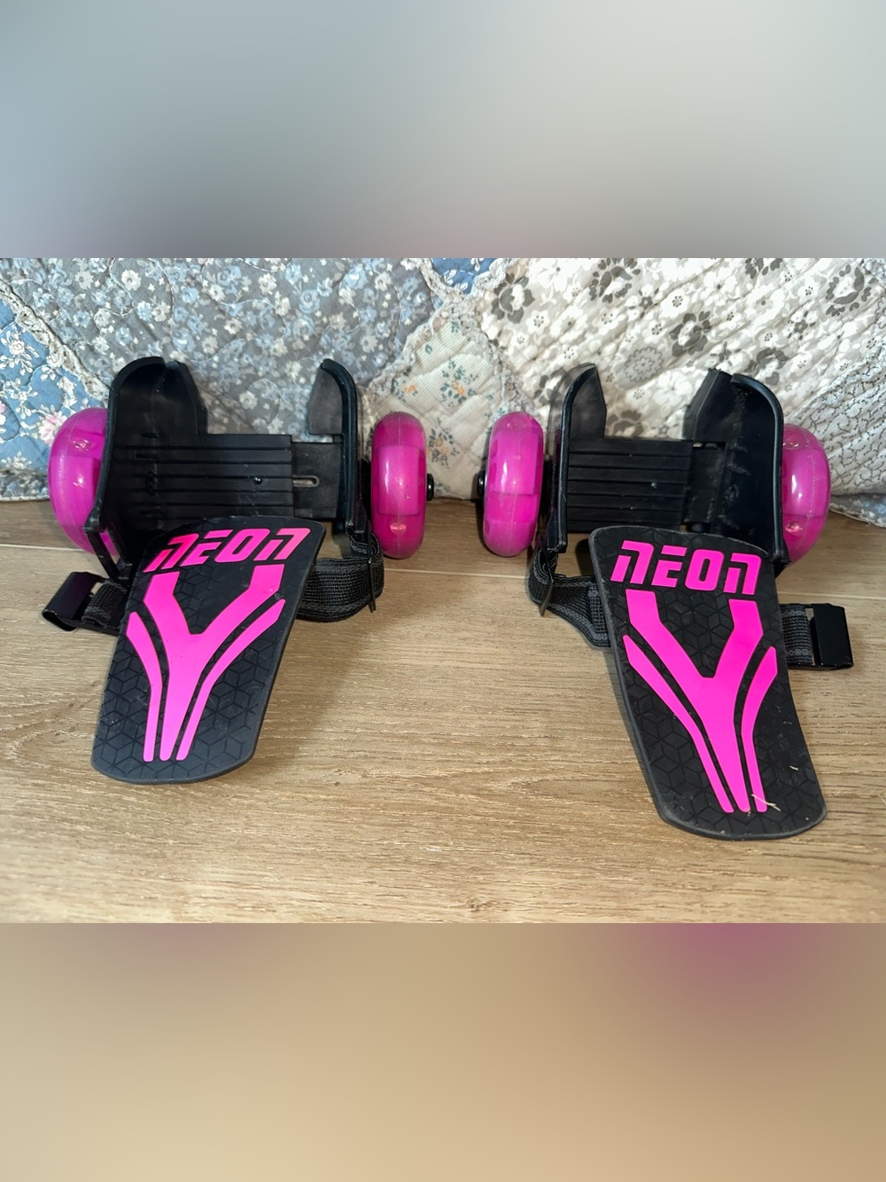 Pink/Black Neon Skateboard Accessory